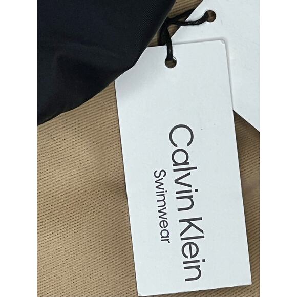 Calvin Klein Over The Shoulder Wrap Around One Piece Swim Suit 12 Black - Picture 7 of 7